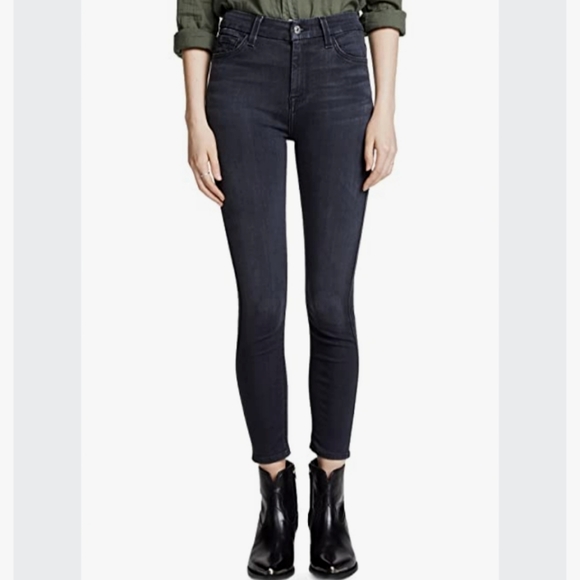 7 For All Mankind Gwenevere Stretch Grey Jeggings/Skinny Pants, Size 27 ~ GUC - Picture 1 of 13